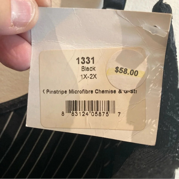 COQUETTE Sz 1X-2X A-Line Slinky Lace Cup Adjustable Straps Slip & Thong Set NEW - Picture 5 of 10